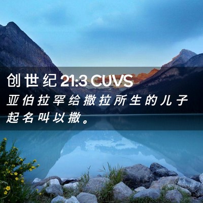 Picture 02 - 创 世 纪 21:3 CUVS - 亚 伯 拉 罕 给 撒 拉 所 生 的 儿 子 - Bible Verse Picture