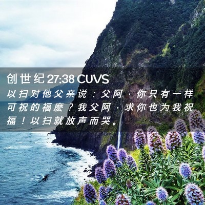 Picture 02 - 创 世 纪 27:38 CUVS - 以 扫 对 他 父 亲 说 ： 父 阿 ， 你 - Bible Verse Picture