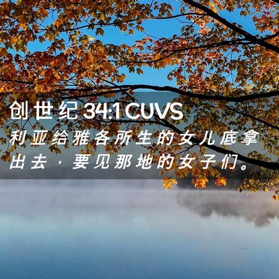 Picture 02 - 创 世 纪 34:1 CUVS - 利 亚 给 雅 各 所 生 的 女 儿 底 拿 - Bible Verse Picture