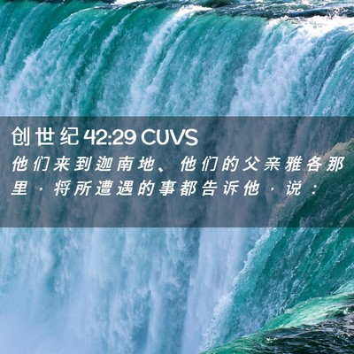 Picture 02 - 创 世 纪 42:29 CUVS - 他 们 来 到 迦 南 地 、 他 们 的 父 - Bible Verse Picture