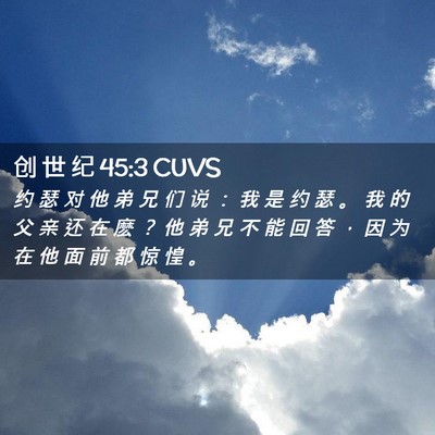 Picture 02 - 创 世 纪 45:3 CUVS - 约 瑟 对 他 弟 兄 们 说 ： 我 是 约 - Bible Verse Picture
