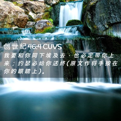 Picture 02 - 创 世 纪 46:4 CUVS - 我 要 和 你 同 下 埃 及 去 ， 也 必 - Bible Verse Picture