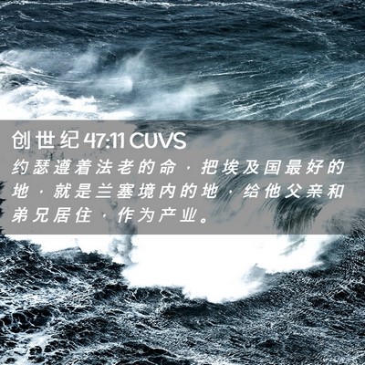 Picture 02 - 创 世 纪 47:11 CUVS - 约 瑟 遵 着 法 老 的 命 ， 把 埃 及 - Bible Verse Picture