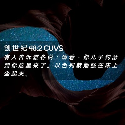 Picture 02 - 创 世 纪 48:2 CUVS - 有 人 告 诉 雅 各 说 ： 请 看 ， 你 - Bible Verse Picture