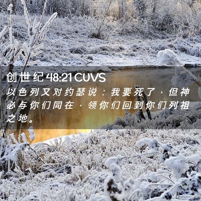 Picture 02 - 创 世 纪 48:21 CUVS - 以 色 列 又 对 约 瑟 说 ： 我 要 死 - Bible Verse Picture