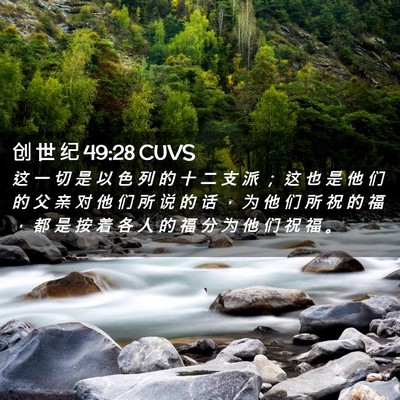 Picture 02 - 创 世 纪 49:28 CUVS - 这 一 切 是 以 色 列 的 十 二 支 派 - Bible Verse Picture