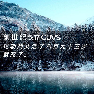 Picture 02 - 创 世 纪 5:17 CUVS - 玛 勒 列 共 活 了 八 百 九 十 五 岁 - Bible Verse Picture