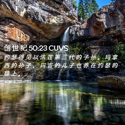 Picture 02 - 创 世 纪 50:23 CUVS - 约 瑟 得 见 以 法 莲 第 三 代 的 子 - Bible Verse Picture