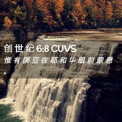 Picture 02 - 创 世 纪 6:8 CUVS - 惟 有 挪 亚 在 耶 和 华 眼 前 蒙 恩 - Bible Verse Picture