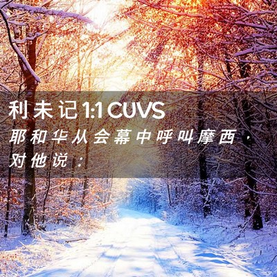 Picture 02 - 利 未 记 1:1 CUVS - 耶 和 华 从 会 幕 中 呼 叫 摩 西 ， - Bible Verse Picture