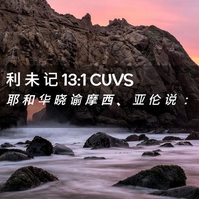 Picture 02 - 利 未 记 13:1 CUVS - 耶 和 华 晓 谕 摩 西 、 亚 伦 说 - Bible Verse Picture