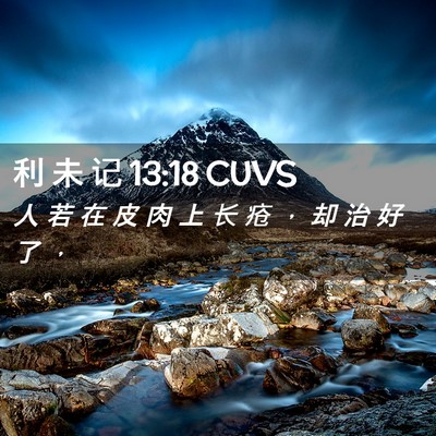 Picture 02 - 利 未 记 13:18 CUVS - 人 若 在 皮 肉 上 长 疮 ， 却 治 好 - Bible Verse Picture
