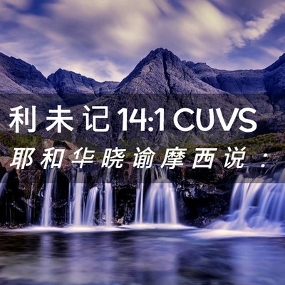 Picture 02 - 利 未 记 14:1 CUVS - 耶 和 华 晓 谕 摩 西 说 - Bible Verse Picture