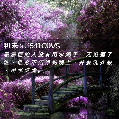 Picture 02 - 利 未 记 15:11 CUVS - 患 漏 症 的 人 没 有 用 水 涮 手 ， - Bible Verse Picture
