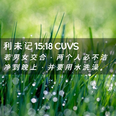 Picture 02 - 利 未 记 15:18 CUVS - 若 男 女 交 合 ， 两 个 人 必 不 洁 - Bible Verse Picture