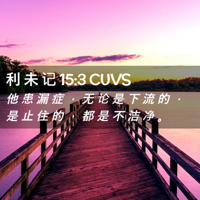 Picture 02 - 利 未 记 15:3 CUVS - 他 患 漏 症 ， 无 论 是 下 流 的 ， - Bible Verse Picture