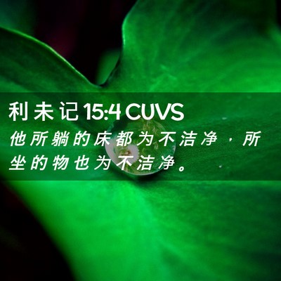 Picture 02 - 利 未 记 15:4 CUVS - 他 所 躺 的 床 都 为 不 洁 净 ， 所 - Bible Verse Picture