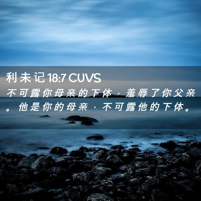 Picture 02 - 利 未 记 18:7 CUVS - 不 可 露 你 母 亲 的 下 体 ， 羞 辱 - Bible Verse Picture