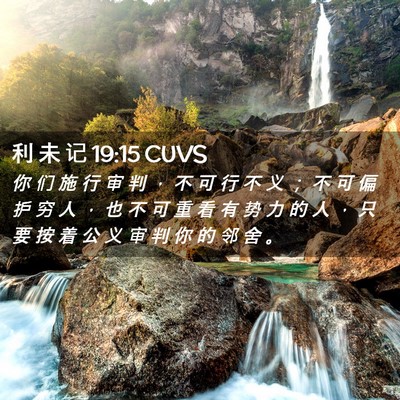 Picture 02 - 利 未 记 19:15 CUVS - 你 们 施 行 审 判 ， 不 可 行 不 义 - Bible Verse Picture