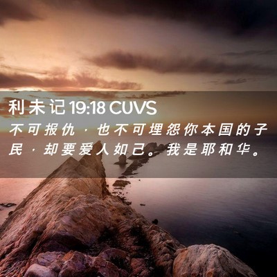 Picture 02 - 利 未 记 19:18 CUVS - 不 可 报 仇 ， 也 不 可 埋 怨 你 本 - Bible Verse Picture
