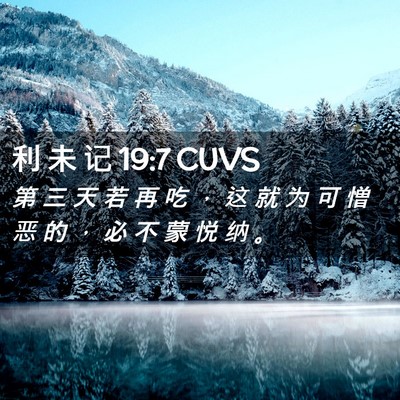 Picture 02 - 利 未 记 19:7 CUVS - 第 三 天 若 再 吃 ， 这 就 为 可 憎 - Bible Verse Picture