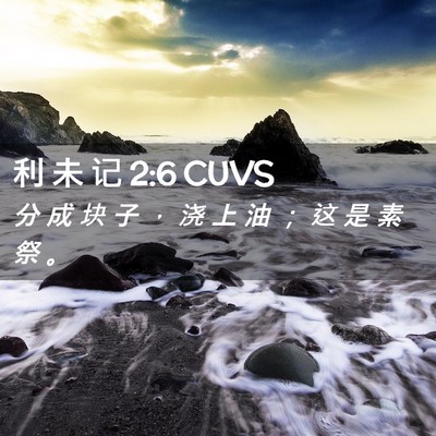 Picture 02 - 利 未 记 2:6 CUVS - 分 成 块 子 ， 浇 上 油 ； 这 是 素 - Bible Verse Picture