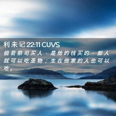 Picture 02 - 利 未 记 22:11 CUVS - 倘 若 祭 司 买 人 ， 是 他 的 钱 买 - Bible Verse Picture