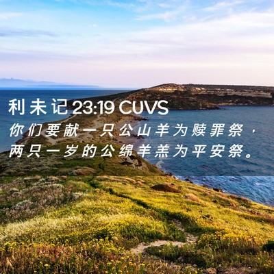 Picture 02 - 利 未 记 23:19 CUVS - 你 们 要 献 一 只 公 山 羊 为 赎 罪 - Bible Verse Picture