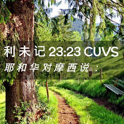 Picture 02 - 利 未 记 23:23 CUVS - 耶 和 华 对 摩 西 说 - Bible Verse Picture