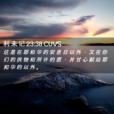 Picture 02 - 利 未 记 23:38 CUVS - 这 是 在 耶 和 华 的 安 息 日 以 外 - Bible Verse Picture