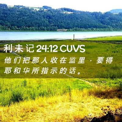 Picture 02 - 利 未 记 24:12 CUVS - 他 们 把 那 人 收 在 监 里 ， 要 得 - Bible Verse Picture