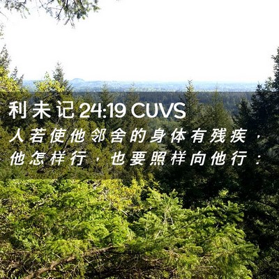 Picture 02 - 利 未 记 24:19 CUVS - 人 若 使 他 邻 舍 的 身 体 有 残 疾 - Bible Verse Picture