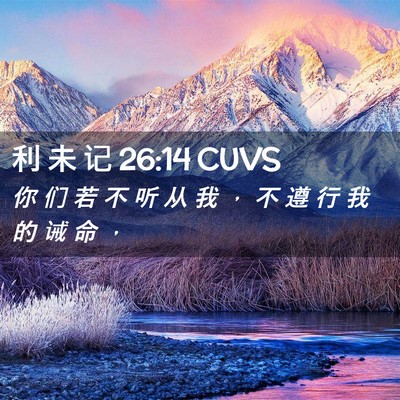Picture 02 - 利 未 记 26:14 CUVS - 你 们 若 不 听 从 我 ， 不 遵 行 我 - Bible Verse Picture