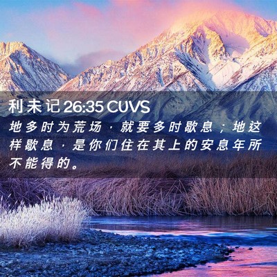 Picture 02 - 利 未 记 26:35 CUVS - 地 多 时 为 荒 场 ， 就 要 多 时 歇 - Bible Verse Picture