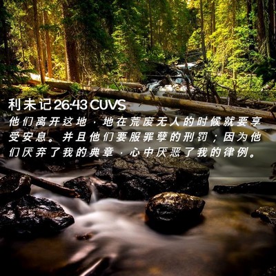 Picture 02 - 利 未 记 26:43 CUVS - 他 们 离 开 这 地 ， 地 在 荒 废 无 - Bible Verse Picture