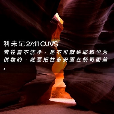 Picture 02 - 利 未 记 27:11 CUVS - 若 牲 畜 不 洁 净 ， 是 不 可 献 给 - Bible Verse Picture