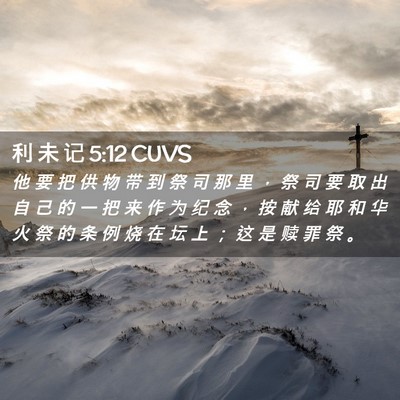 Picture 02 - 利 未 记 5:12 CUVS - 他 要 把 供 物 带 到 祭 司 那 里 ， - Bible Verse Picture