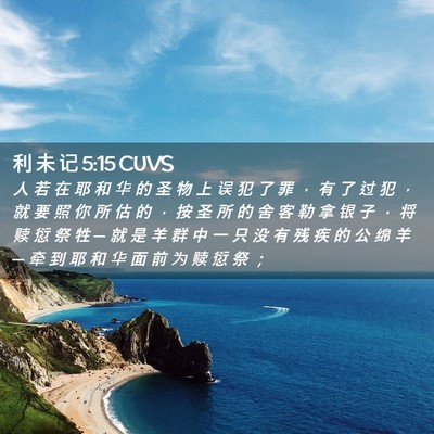 Picture 02 - 利 未 记 5:15 CUVS - 人 若 在 耶 和 华 的 圣 物 上 误 犯 - Bible Verse Picture