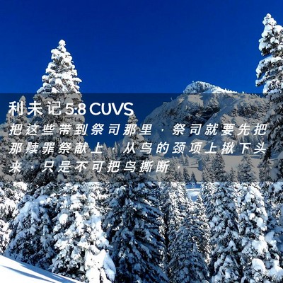 Picture 02 - 利 未 记 5:8 CUVS - 把 这 些 带 到 祭 司 那 里 ， 祭 司 - Bible Verse Picture