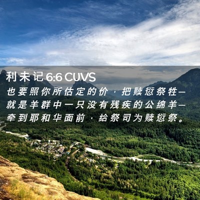 Picture 02 - 利 未 记 6:6 CUVS - 也 要 照 你 所 估 定 的 价 ， 把 赎 - Bible Verse Picture