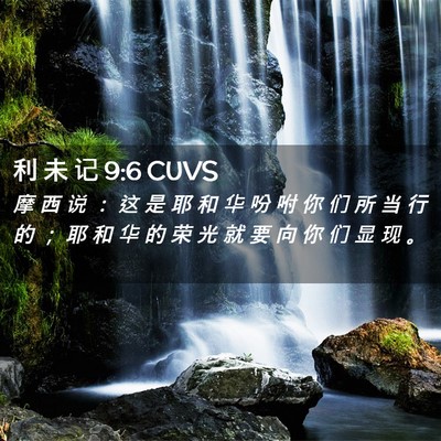 Picture 02 - 利 未 记 9:6 CUVS - 摩 西 说 ： 这 是 耶 和 华 吩 咐 你 - Bible Verse Picture