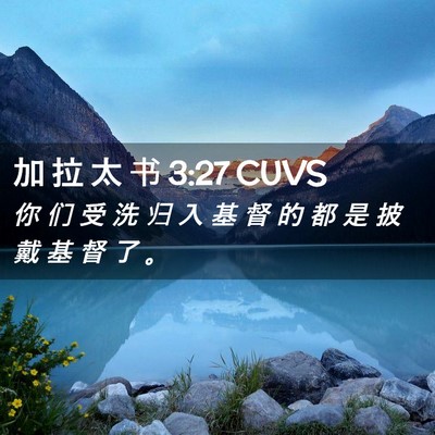 Picture 02 - 加 拉 太 书 3:27 CUVS - 你 们 受 洗 归 入 基 督 的 都 是 披 - Bible Verse Picture