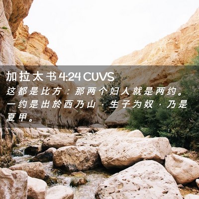 Picture 02 - 加 拉 太 书 4:24 CUVS - 这 都 是 比 方 ： 那 两 个 妇 人 就 - Bible Verse Picture