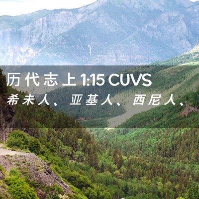 Picture 02 - 历 代 志 上 1:15 CUVS - 希 未 人 、 亚 基 人 、 西 尼 人 - Bible Verse Picture