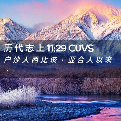 Picture 02 - 历 代 志 上 11:29 CUVS - 户 沙 人 西 比 该 ， 亚 合 人 以 来 - Bible Verse Picture