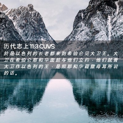 Picture 02 - 历 代 志 上 11:3 CUVS - 於 是 以 色 列 的 长 老 都 来 到 希 - Bible Verse Picture