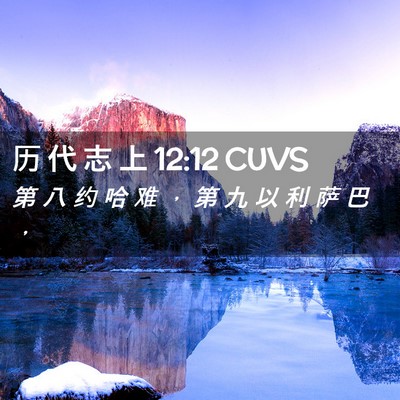Picture 02 - 历 代 志 上 12:12 CUVS - 第 八 约 哈 难 ， 第 九 以 利 萨 巴 - Bible Verse Picture