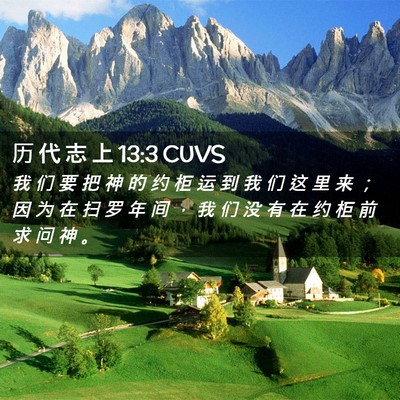 Picture 02 - 历 代 志 上 13:3 CUVS - 我 们 要 把 神 的 约 柜 运 到 我 们 - Bible Verse Picture