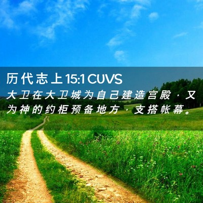 Picture 02 - 历 代 志 上 15:1 CUVS - 大 卫 在 大 卫 城 为 自 己 建 造 宫 - Bible Verse Picture