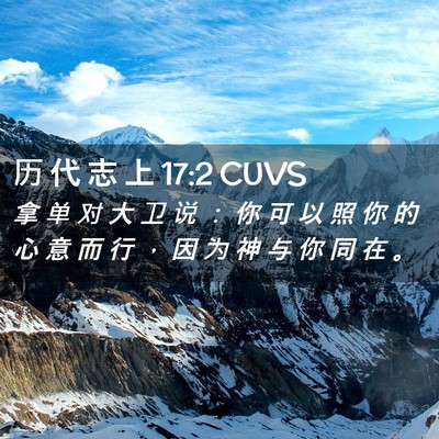 Picture 02 - 历 代 志 上 17:2 CUVS - 拿 单 对 大 卫 说 ： 你 可 以 照 你 - Bible Verse Picture